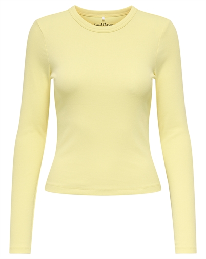Only - ONLVal Life O-Neck Langærmet Top - Sunlight